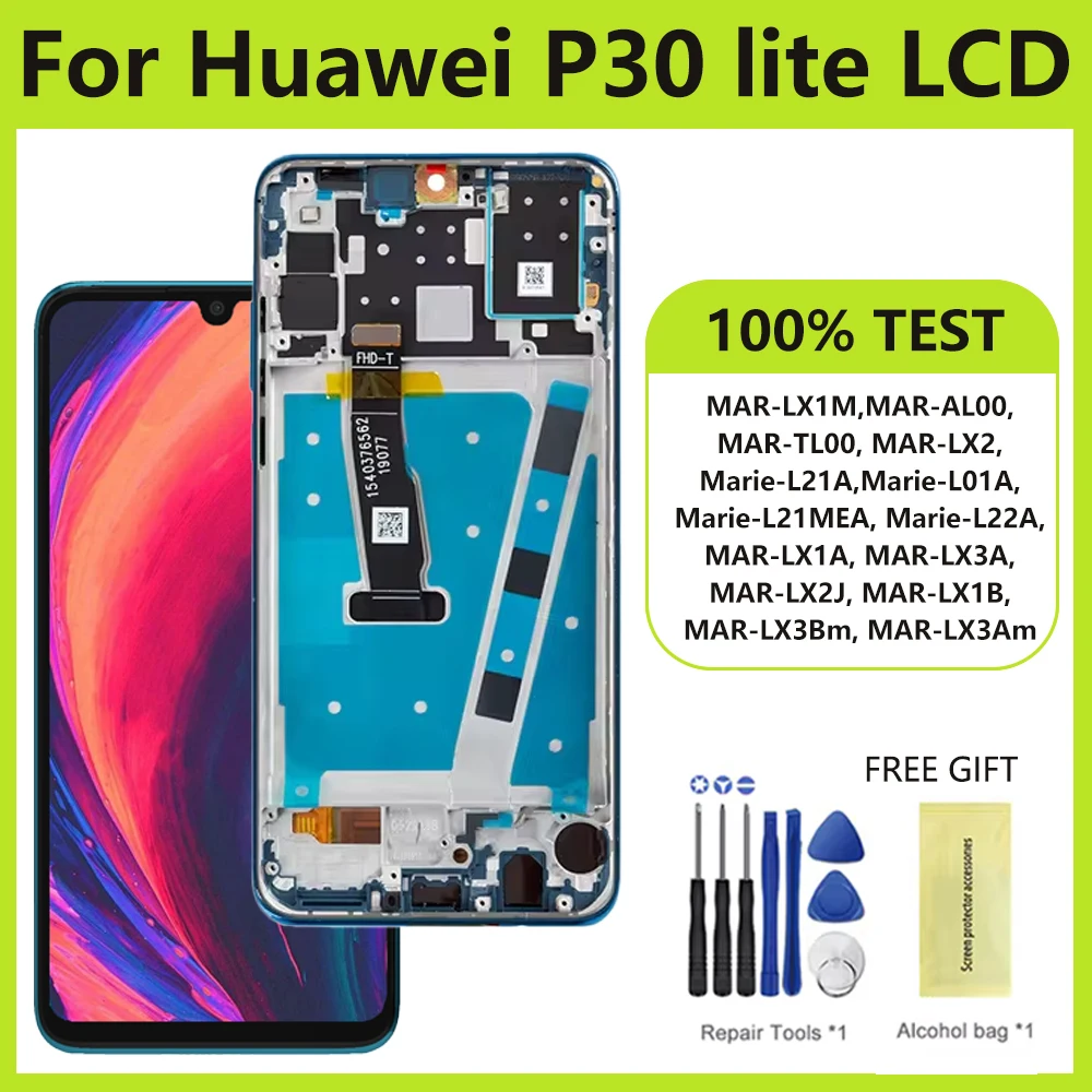 6 15 &quotэкран для Huawei P30 Lite MAR-LX2 LX1 AL01 AL00 ЖК-дисплей с цифровым преобразователем