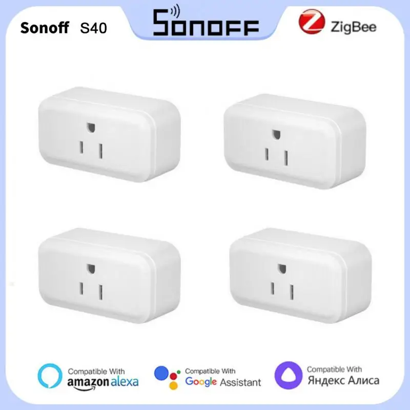 

Смарт-розетки SONOFF S40 Lite Zigbee с поддержкой Amazon Alexa и Google Home, беспроводная смарт-розетка SONOFF Zigbee Bridge