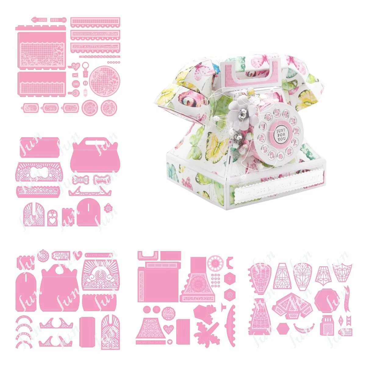 

Vintage Telephone Die Set NEW Metal Cutting Dies Decor Emboss Paper Greeting Cards Crafts Mould Molds DIY Scrapbook Photo Album