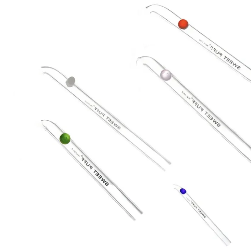 

6,3-дюймовый цельно изогнутый сладкий слойный цветной балансир, многоразовые стекла StRAwS, соломинка для боросиликатного сока