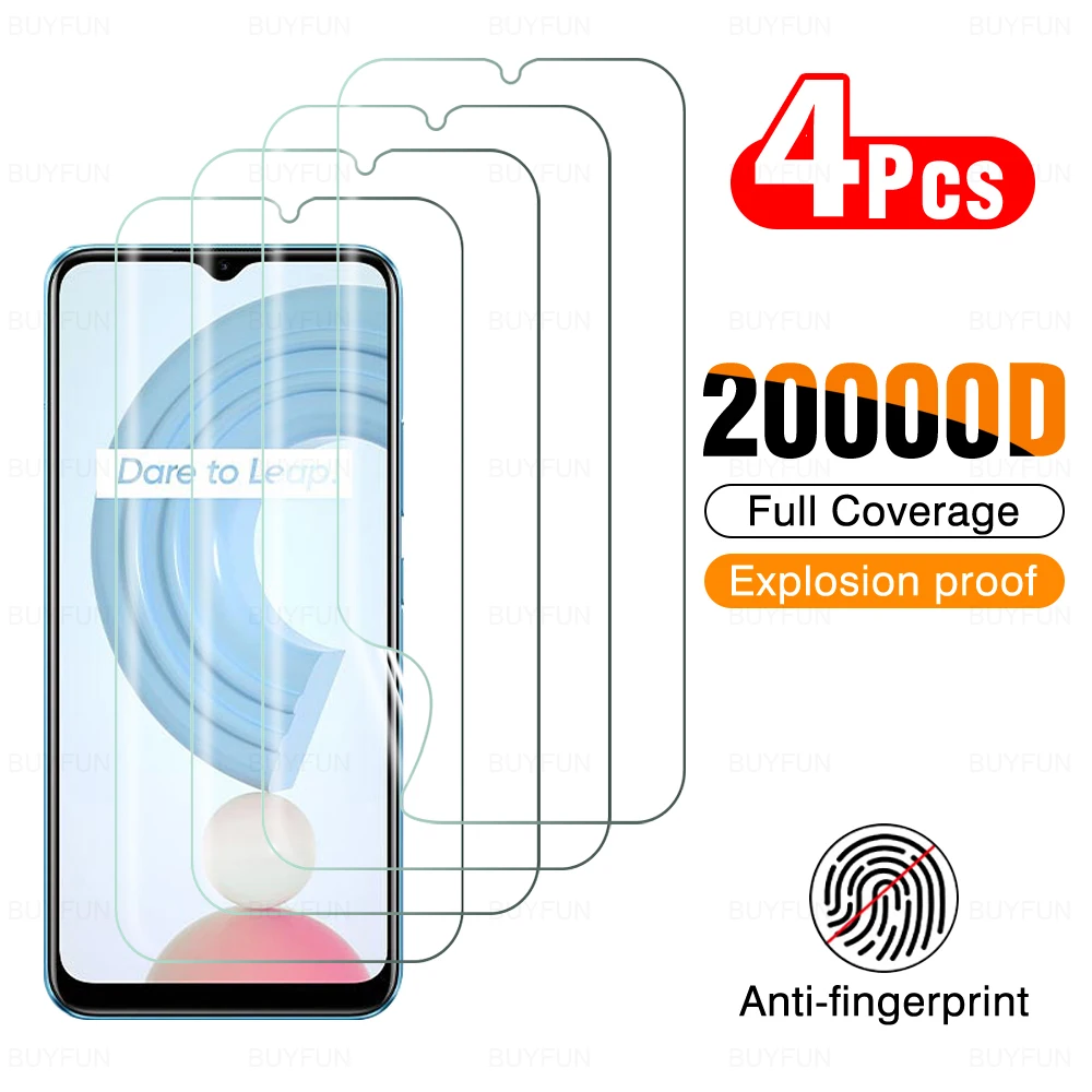 

4Pcs Screen Protector Protective Hydrogel Film For OPPO Realme C21Y C21 C20A C25 C25S C15 C11 2021 Y 6.5" HD Film On For RMX3261