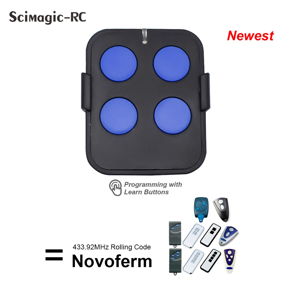 

NOVOFERM NOVOTRON 502 MAX43-2, 504 MAX43-4 433.92mhz Garage Remote Control NOVOFERM MNHS433-02 MNHS433-04 MINI-NOVOTRON 522 524