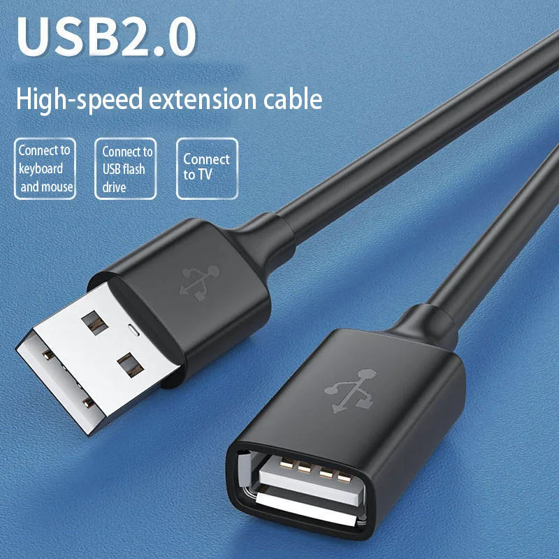 

USB-кабель-удлинитель USB 2,0, кабель передачи данных «Папа-мама», подходит для ПК, ТВ, USB-кабеля для мобильного жесткого диска
