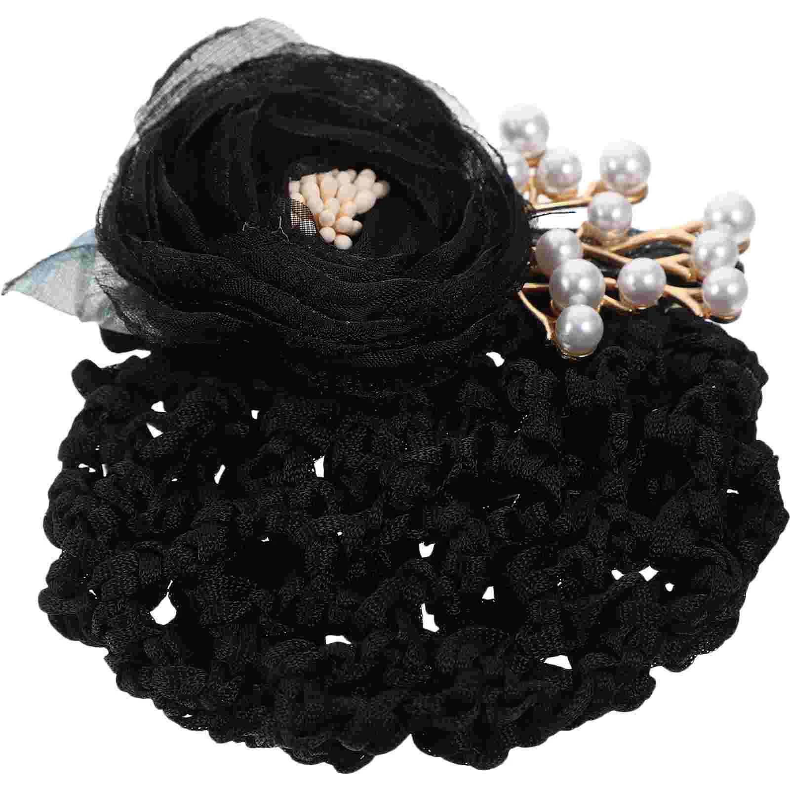 

Bun Net Hair Accessories Women Flower Nets Ballet Hairnets Buns Steamed Stuffed Covers