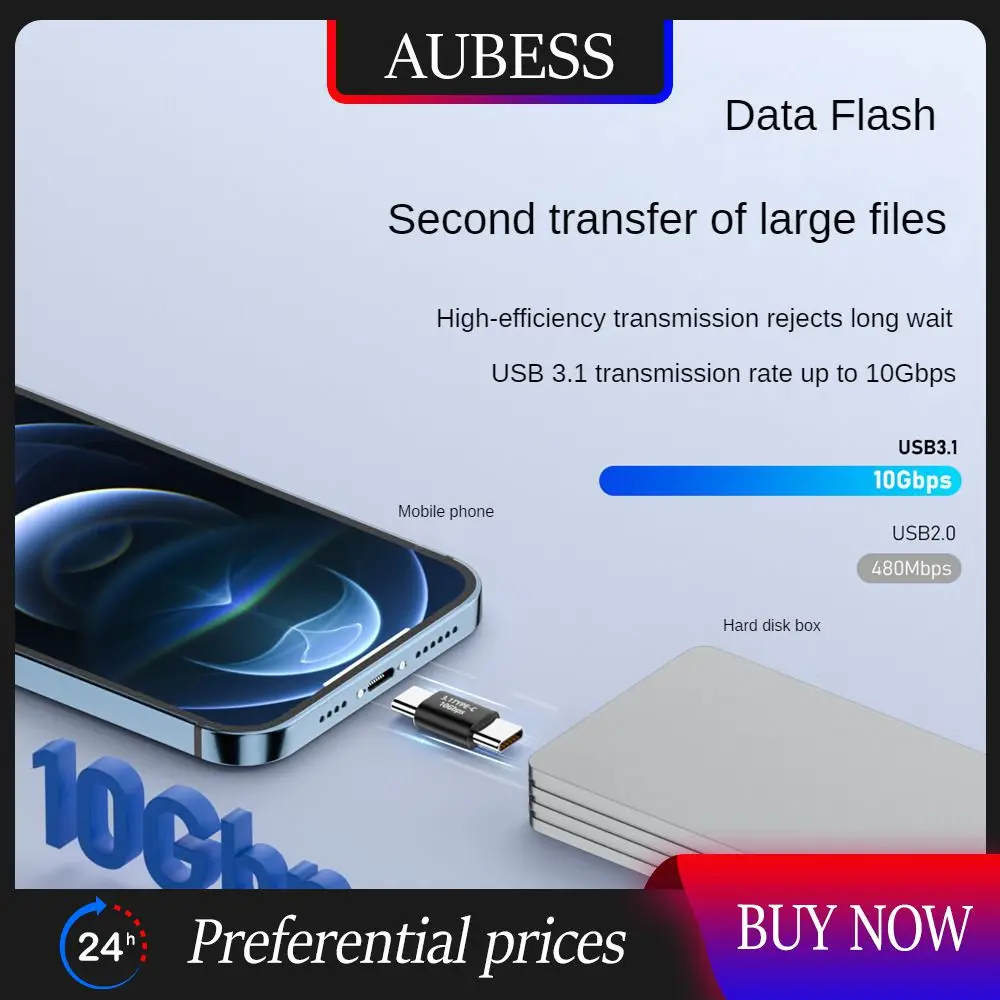 

Phone Adapter Data Flash Transmission Charging Rate 65w Headphone Separator Fast Heat Dissipation Compatible Adapter Converter