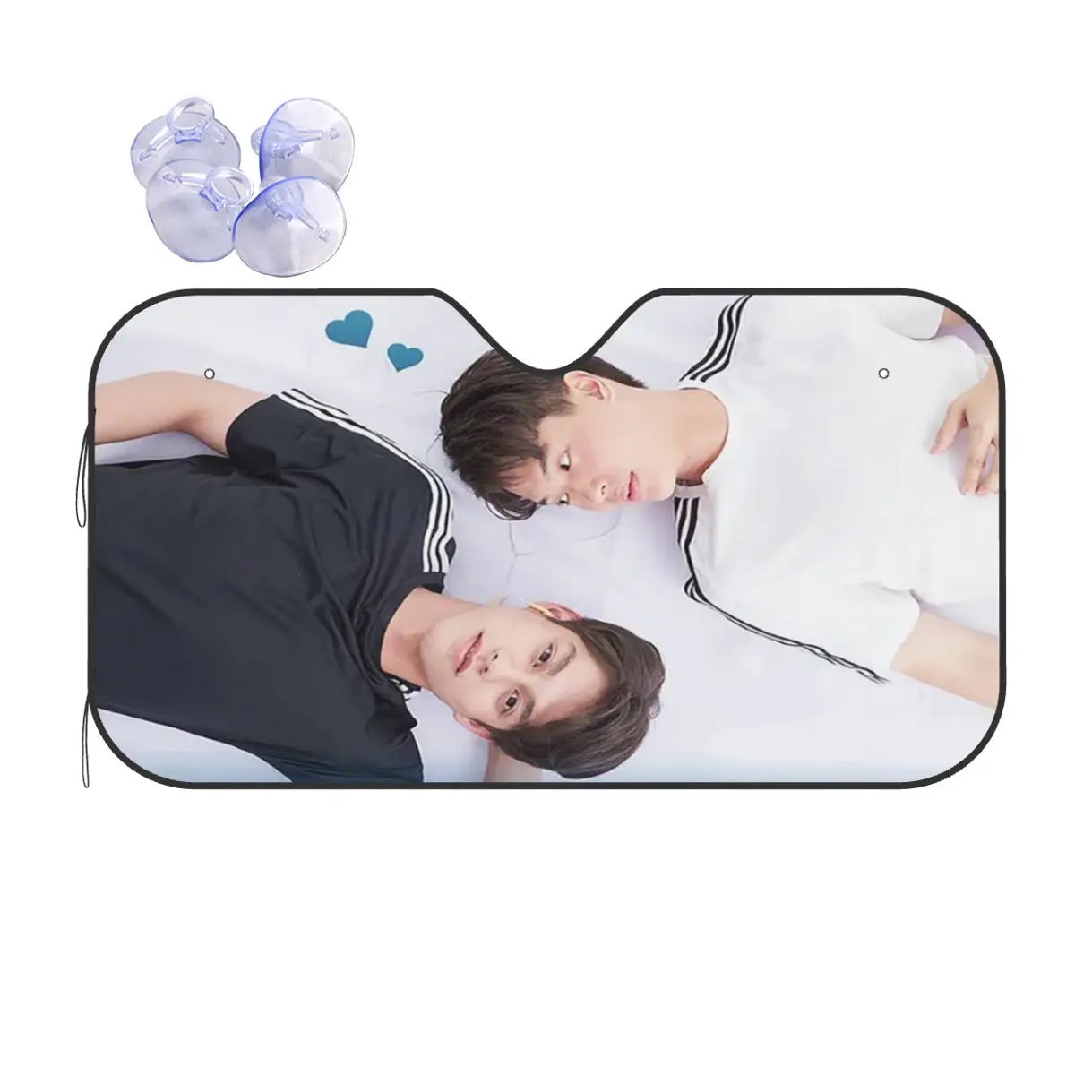 

2gether The Series Funny Windshield Sunshade 76x140cm TV Show Aluminium Foil Car Window Windscreen Cover Car-styling