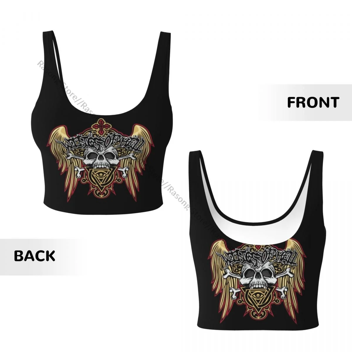 Женский сексуальный спортивный жилет готический с черепом гранж женская уличная