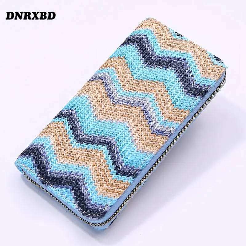 

NEW Luxury Women Wallets Woven Pattern Zippers Coin bag mobile phone bag High-capacity Clutch Wallet Female Money bag carteras