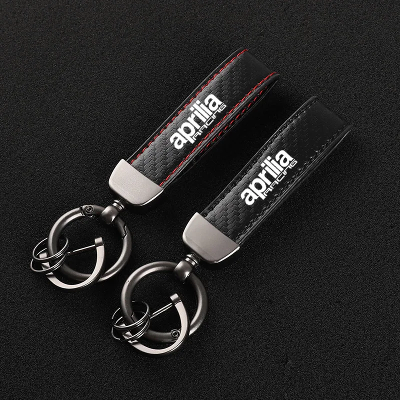 

Leather Motorcycles keychain horseshoe buckle jewelry key chain for Aprilia Racing GPR RSV4 RS125 RS2 accessories