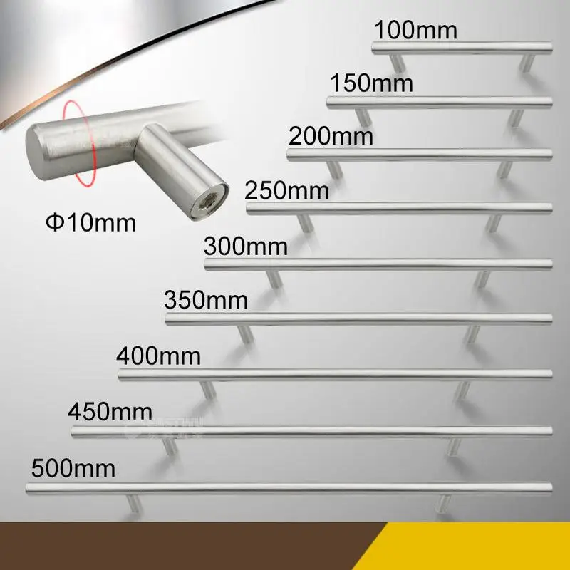 

2023 Door Drawer Kitchen Cabinet Bookcase Stainless Steel T Bar Handle Pulls Knobs Single Hole Double Point Fixed Handles