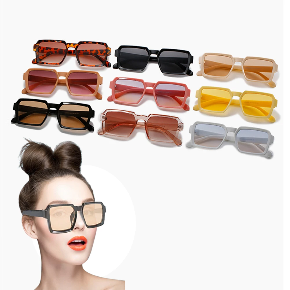 

Milk Tea Color Personality Sunglasses Vintage Sunglasses Beach Shading Oversized Sun Glasses Polygonal Sunglasses Big Eyewear