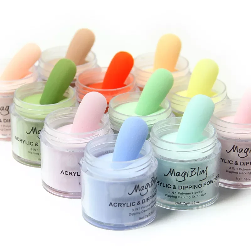 

NEW IN Acrylic Powder Light Color Crystal Powders Nail Extension Design Engraving 3D Pattern Dust Nails Manicure Art Decorations