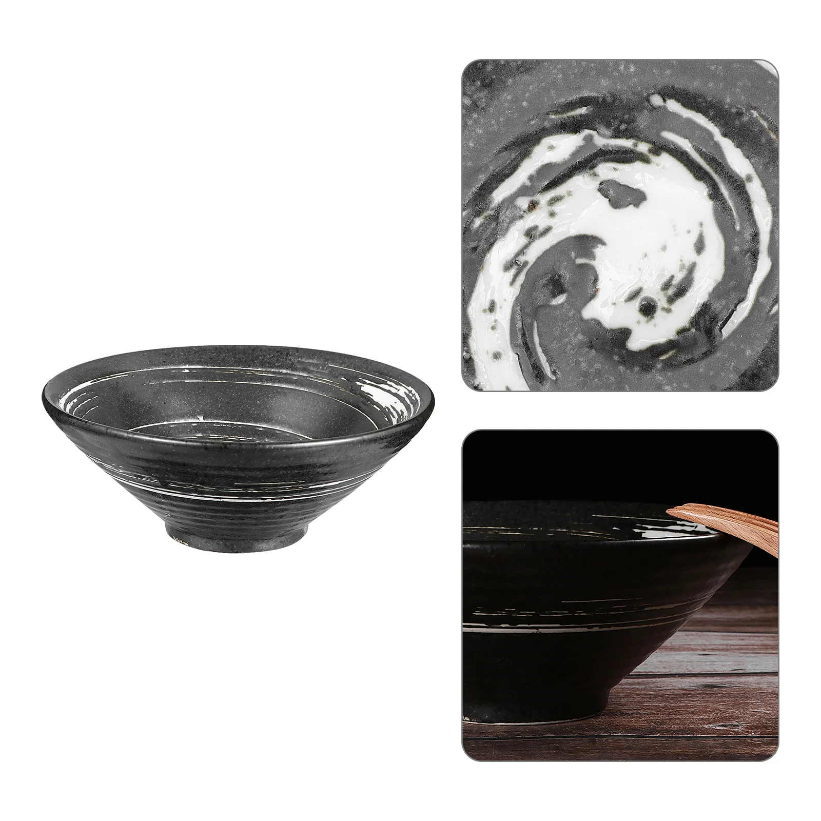 

Bowl Bowls Ceramic Japanese Ramen Noodle Soup Porcelain Serving Deep Pho Cereal Pasta Dish Large Asian Dessert Candy Oatmeal