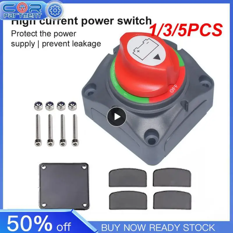 

1/3/5PCS Auto Battery Disconnect Switch 12V 24V Marine 200A 300A Car Dual Battery Switch 2/4 Position Battery Selector Switch