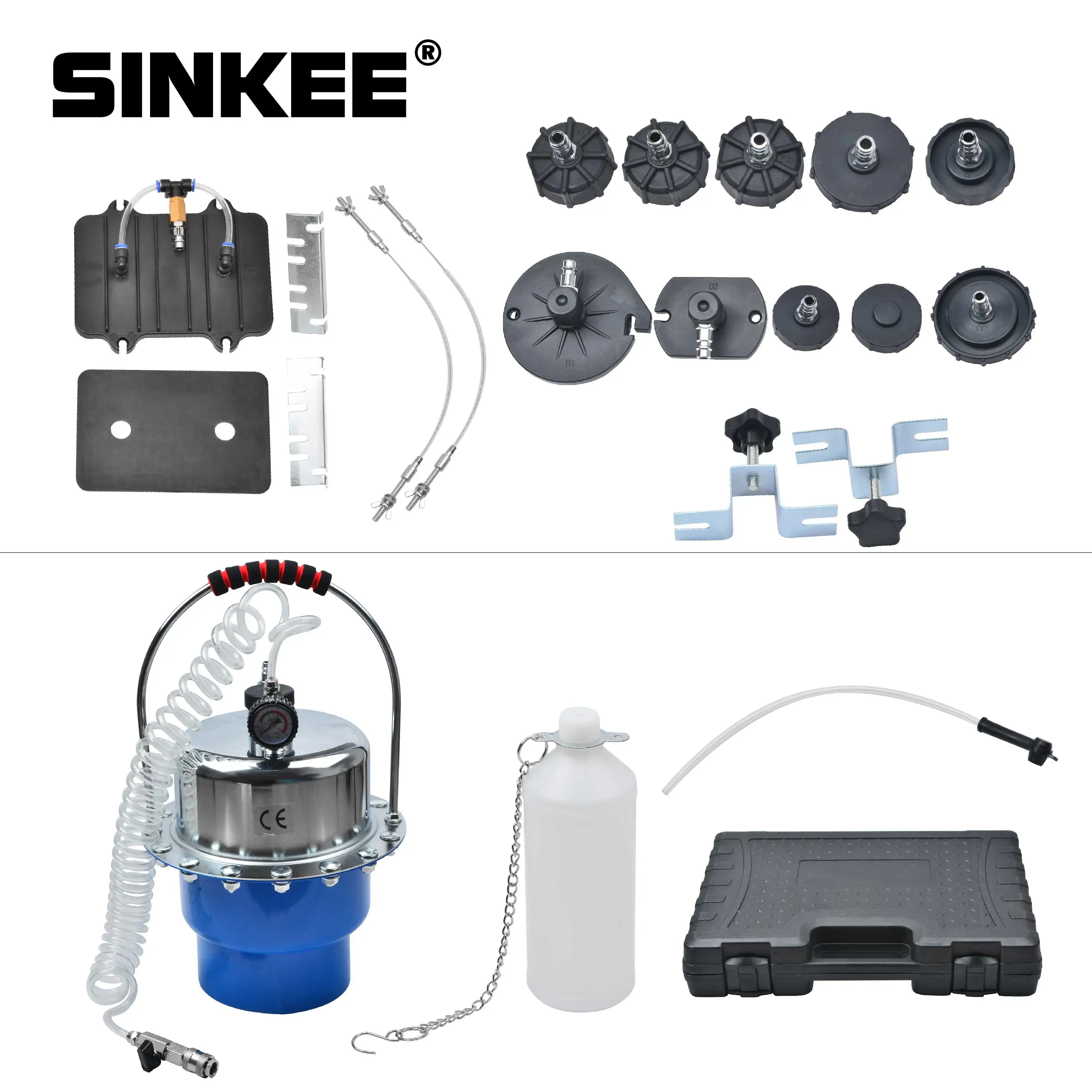 

5L Bleed Brake and Clutch Bleeder Valve System Tool Portable Pneumatic Air Pressure Kit SK1658