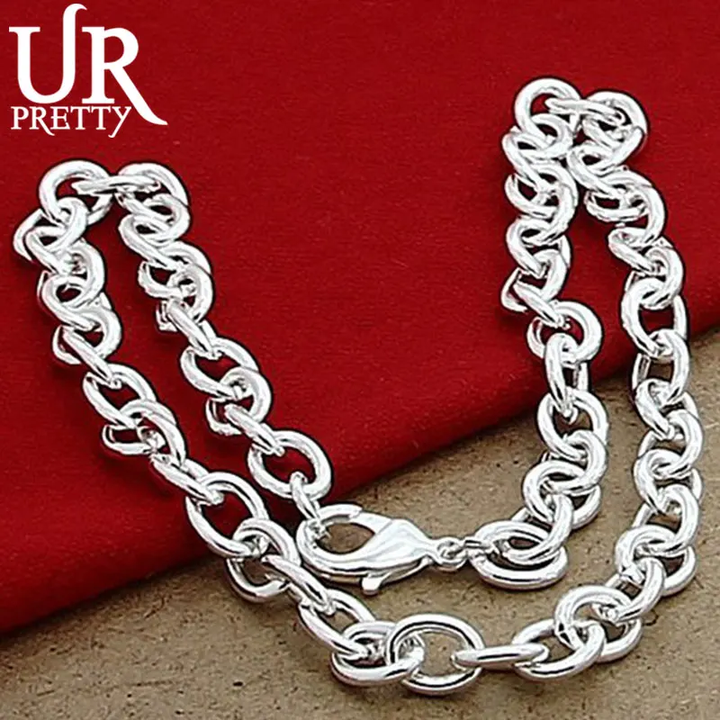 

UNPRETTY New 925 Sterling Silver Basic Chain 18 Inches Necklace For Man Woman Party Wedding Engagement Charm Jewelry Gift