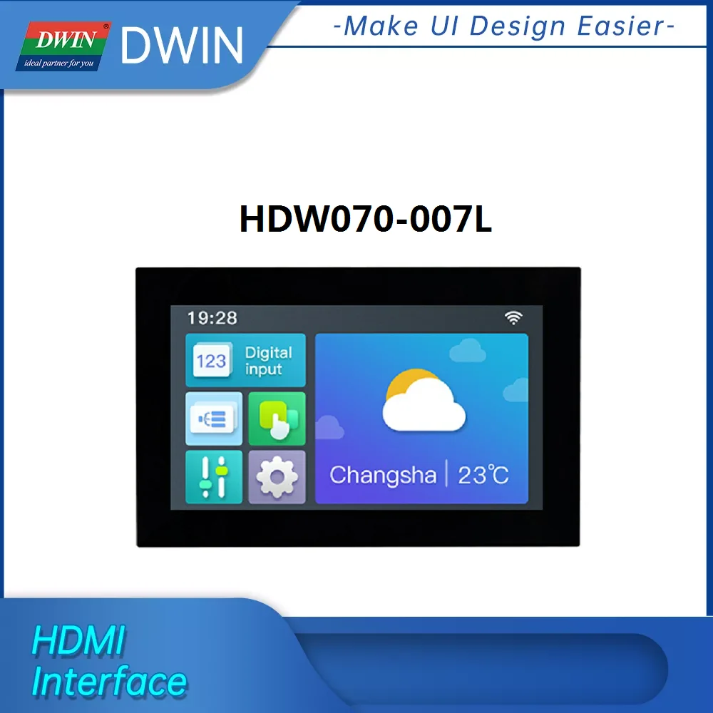 DWIN 7 Inch HDMI IPS TFT LCD Display Monitor 1024x600 16.7M Colors Capacitive Touch Panel Module For Raspberry Pi HDW070-007L