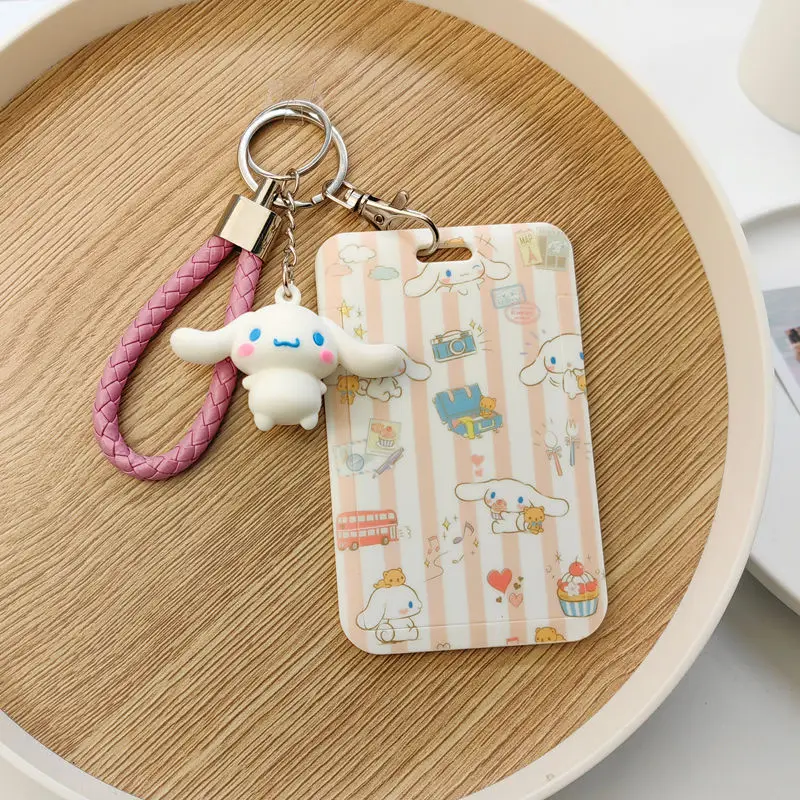 Sanrio Cinnamoroll Брелок С Рисунком Собаки Из Мультфильма Складной Женский ID-карта