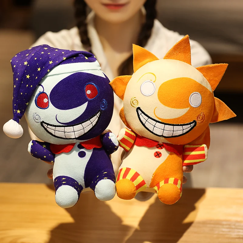

1pc 25CM New Fnaf Sundrop Plush Toys Security Breach Sunrise Moondrop BOSS Goat Plush Toy Game Dolls Stuffed for Kids Gift