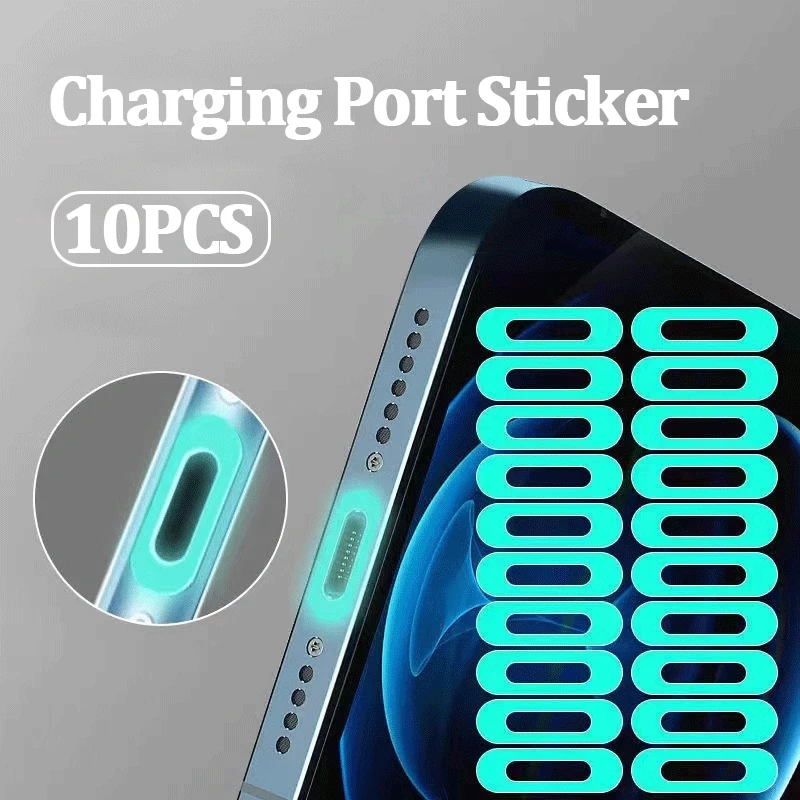 

For Apple Iphone Charging Port Scratch Resistant Luminous Phone Protector for Iphone 13 12 11 XR Xs 8 7 6 Night Charge Protector