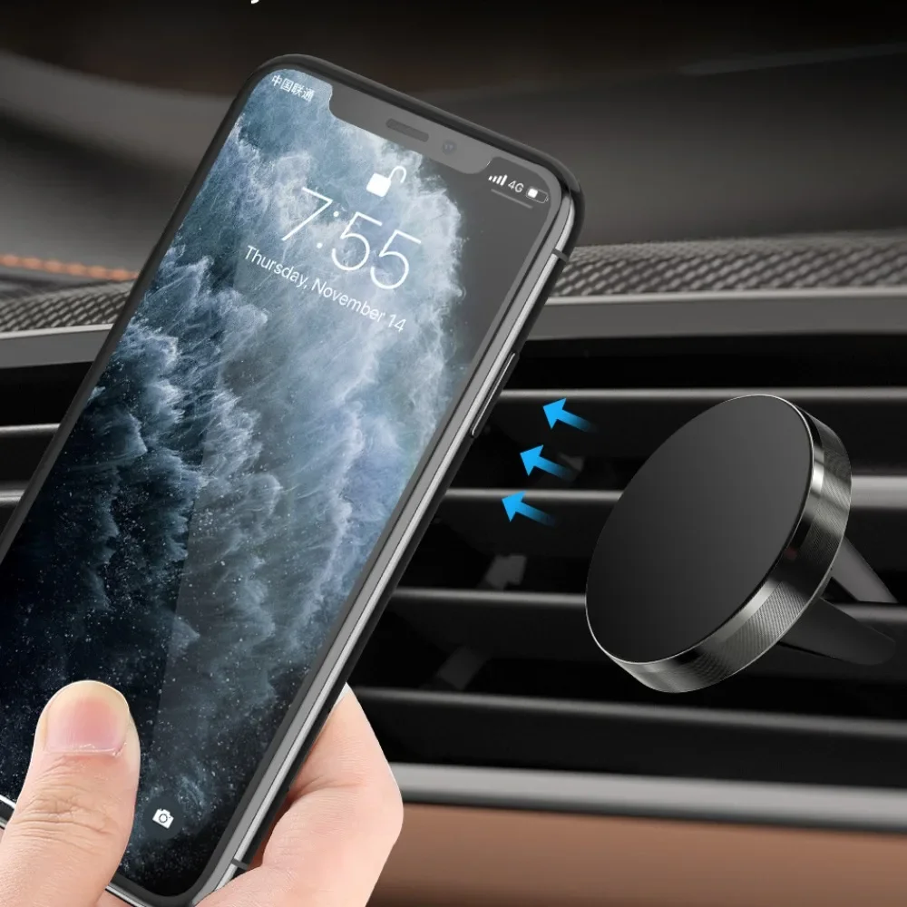 

Magnetic Car Phone Holder Stand In Car for IPhone 14 13 12 11 XR Pro Huawei Magnet Mount Cell Mobile Wall Nightstand Support GPS