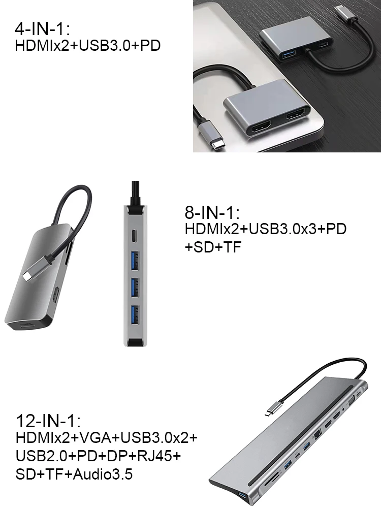Док-станция для ноутбука Lenovo ThinkPad HP Dell XPS док-станция с двойным HDMI экраном USB C |
