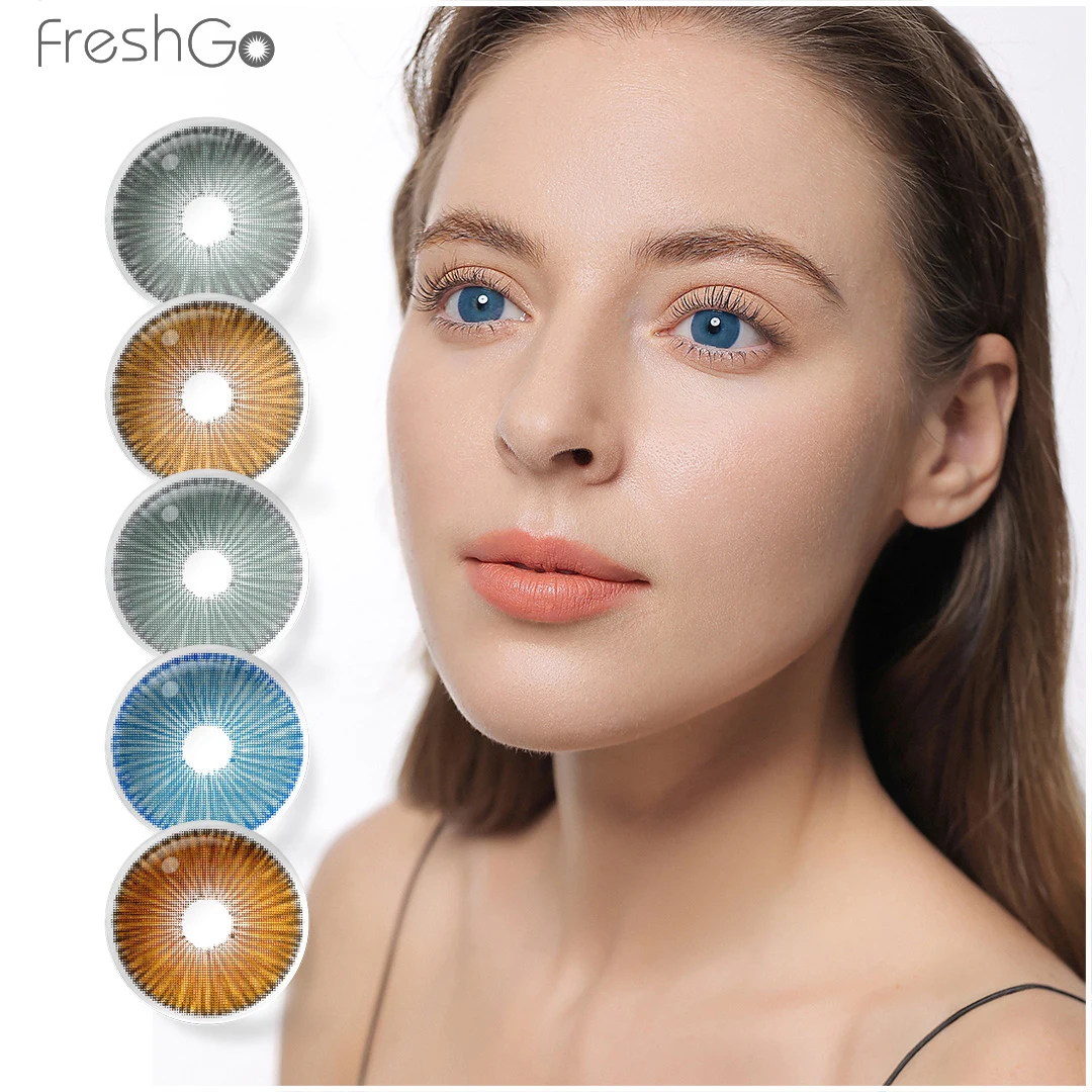 

FreshGo Color Contact Lenses Natural Eye Contact Lenses for Eye Blue Color Pupils Beauty Color Lens Eyes Contacts for Dark Eyes