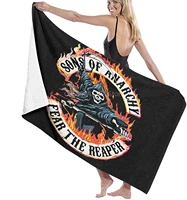 sons of anarchy beach towelquick dry lightweight swim towelstravel bath towelshower beach blanket sand free towel