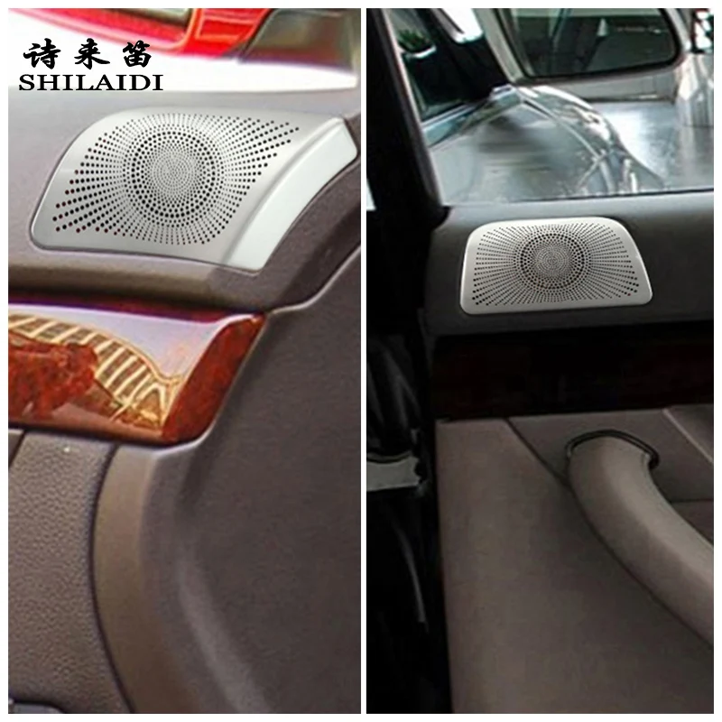 

Car Styling Tweeter Speaker Window B column Stickers Trim For Audi A4 B6 B7 2002-2008 Door Audio Cover Interior Auto Accessories