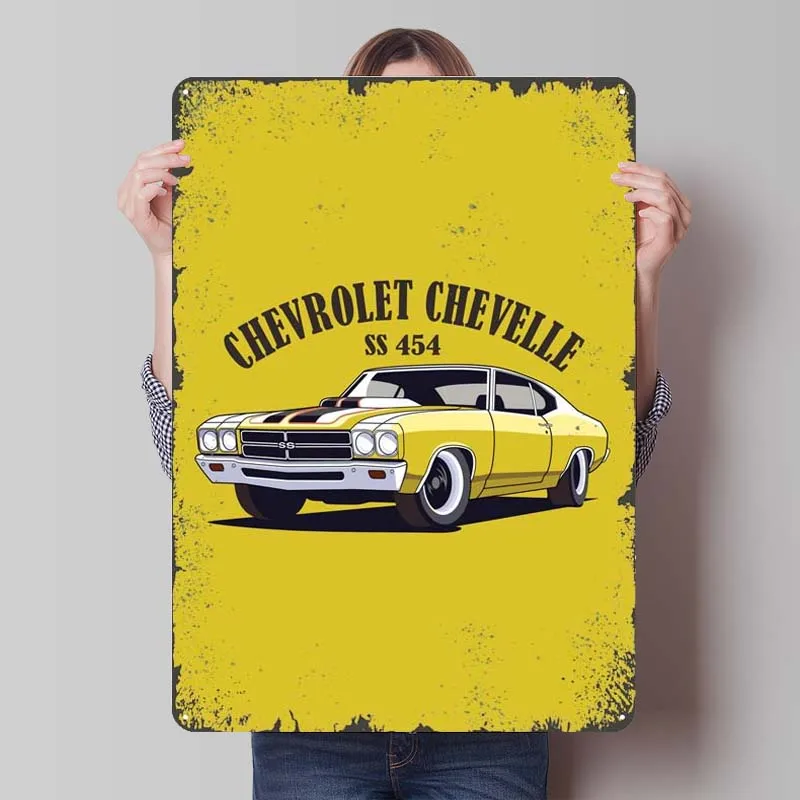 Chevrolet Chevy Chevelle SS 545 Автомобили Металлический знак Автомобильный постер