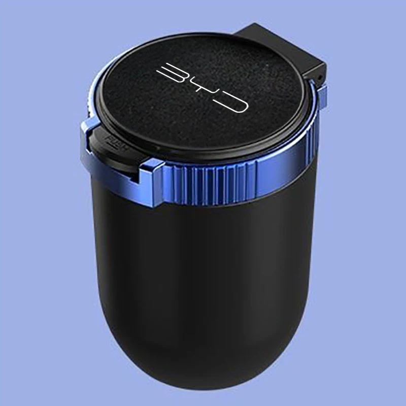 

Замшевая автомобильная пепельница с крышкой, светодиодная подсветка, портативная пепельница, аксессуары для BYD Song Pro Yuan Up EV QIn Plus Tang Seal Dolphin Seagull