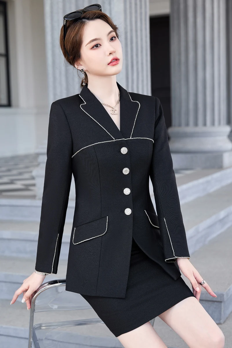 High class small fragrance suit coat women's autumn and winter 2022 new fashion temperament goddess style professional formal su