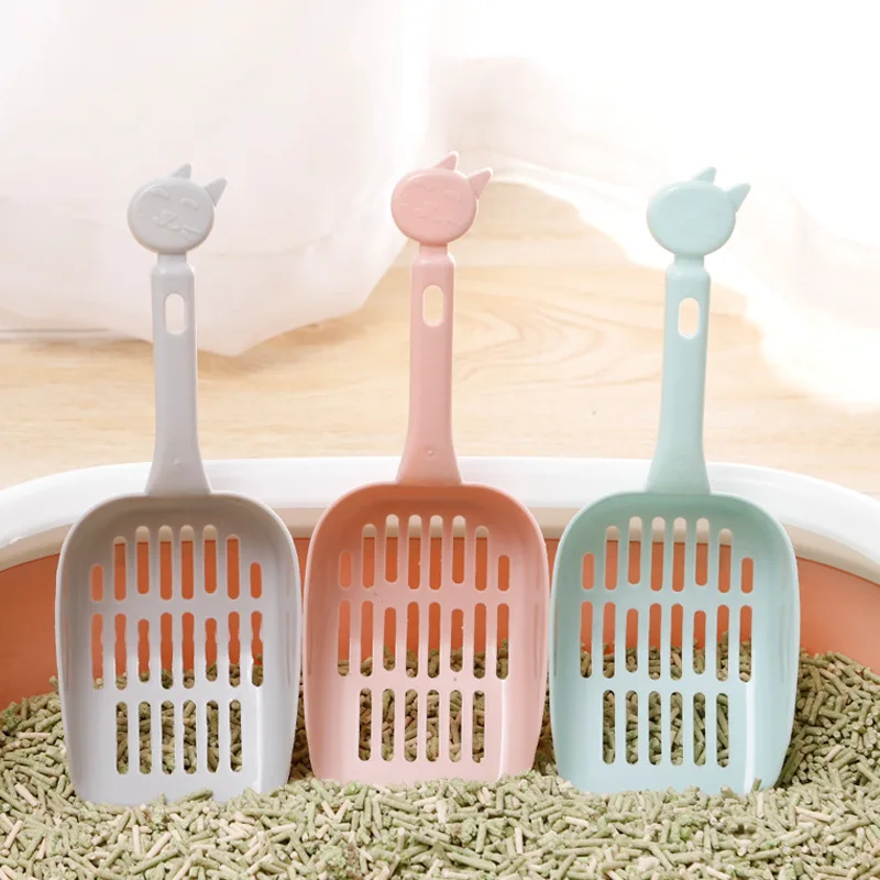 

2023 New Cat Litter Scoop Candy Color Thickened Shovel Hollow Integrated Cat Litter Shovel Pet Cat Litter Scoop Small Hole