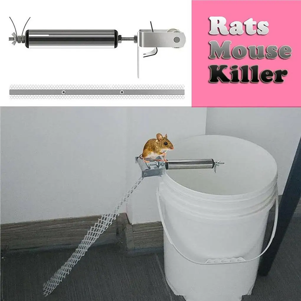 

Automatic Rolling Mousetrap Spinning Roller Auto Reset Mouse Traps Bucket Ramp Multi-purpose Log Grasp Mice Trap Home