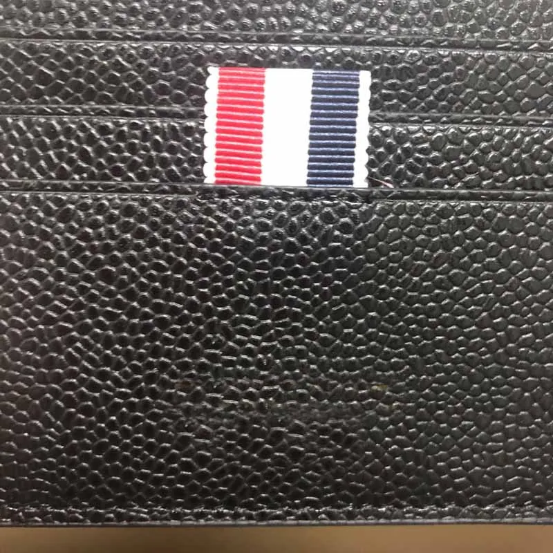 Classic TB Card Holder Fashion Brand Concise Black Leather Fashion ID Credit Card Wallet High Quality Business Card Holder