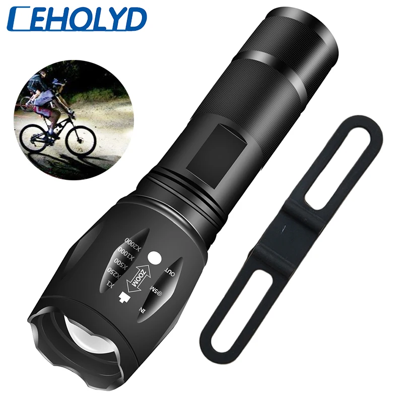 

Portable Torch light Lanternas Bike light 8000LM XM-L2 U3 T6 Q5 Powerful Waterproof Tactical LED Flashlight 18650 / AAA battery