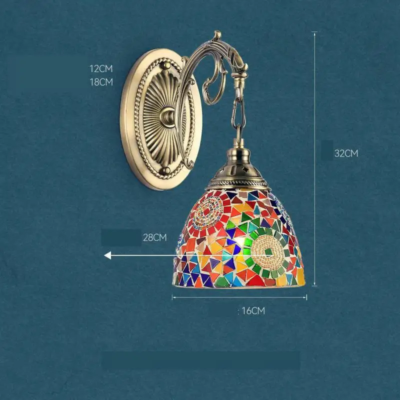 Настенный светильник в богемном стиле ретро ностальгическое романтическое