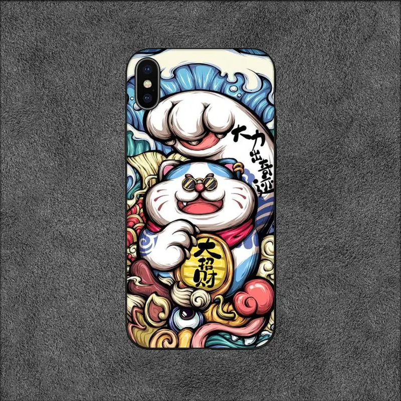 Элементы в китайском стиле счастливый кошка-деньги чехол для телефона iPhone 11 12 Mini