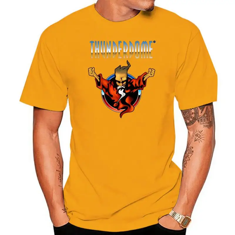 

Thunderdome Hordcore Techno ond Gobber T-Shirt Men's Round Neck Short Sleeves Cotton T-shirt