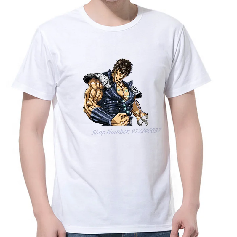 

Великолепная футболка с изображением кулака Северной Звезды для мужчин, футболка Kenshiro Hokuto no Ken с рисунком из аниме звезды, летняя мужская од...