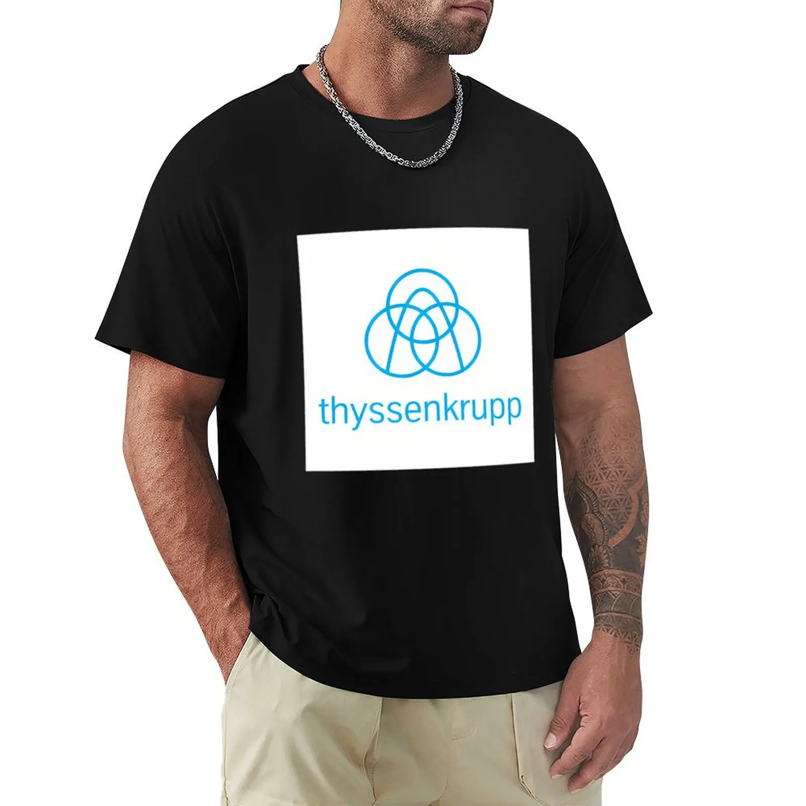 Футболка с логотипом Thyssenkrupp винтажные футболки футболка на заказ одежда в стиле