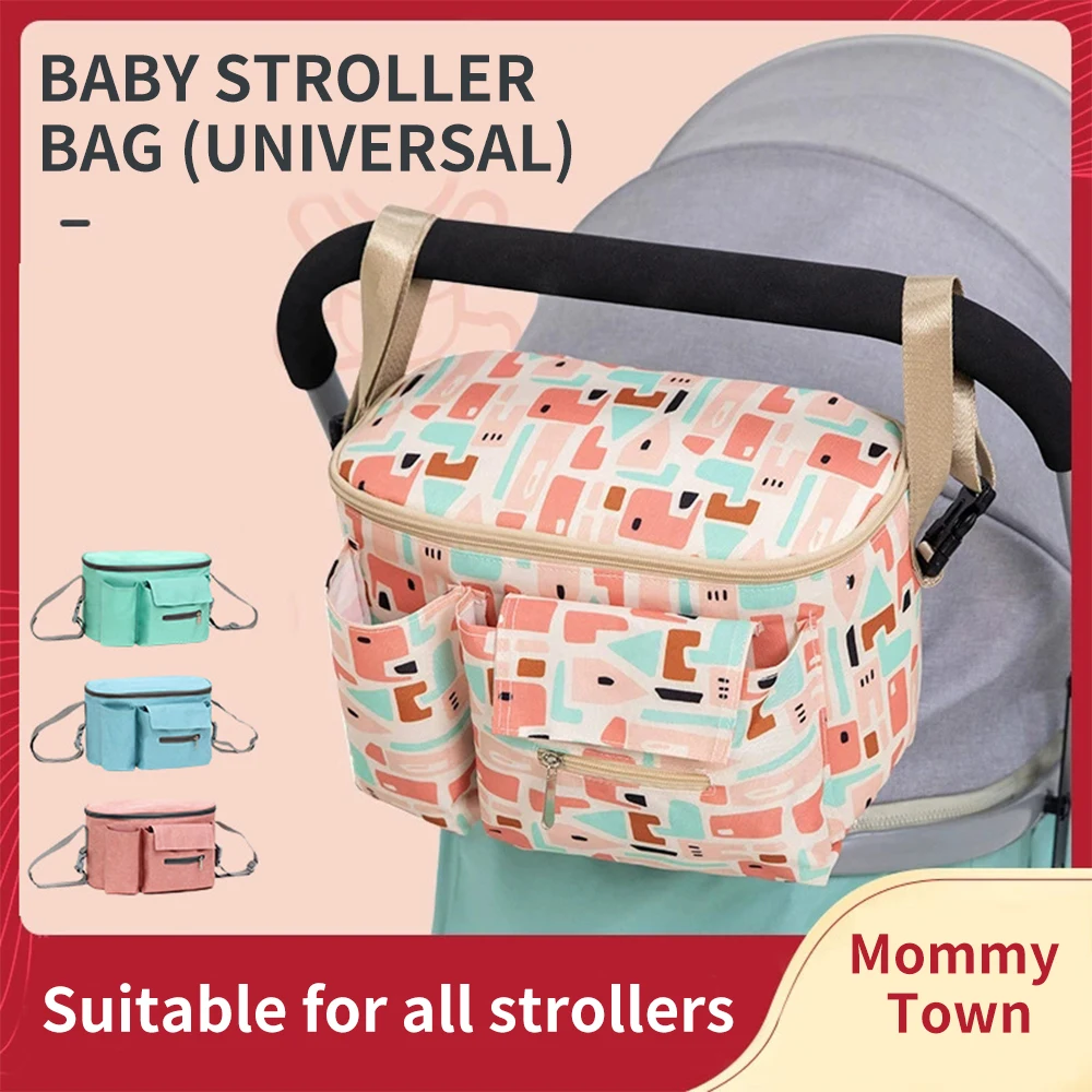 Mommy Town Mommy Bag Multifunctional Baby Carriage Hanging Bag Large Capacity Convenient Bottle Storage Mother and Baby Bag