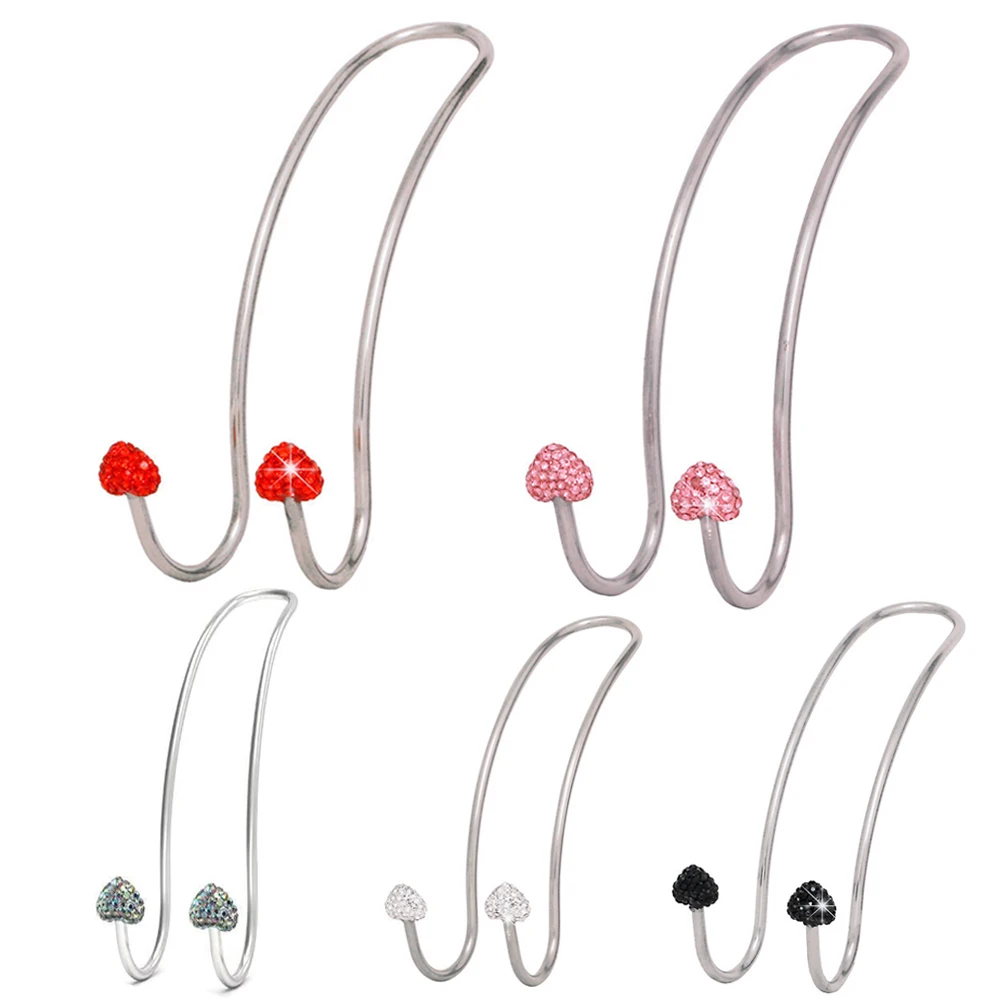 

2 Pack Universal Seat Back Organizers Bling Diamond Car Headrest Bag Hangers Strong Durable Auto Back Seat Storage Hooks