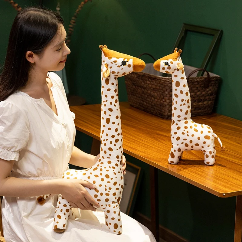 40/65 см милый мультяшный жираф плюшевые игрушки мягкая кукла подушка игрушка