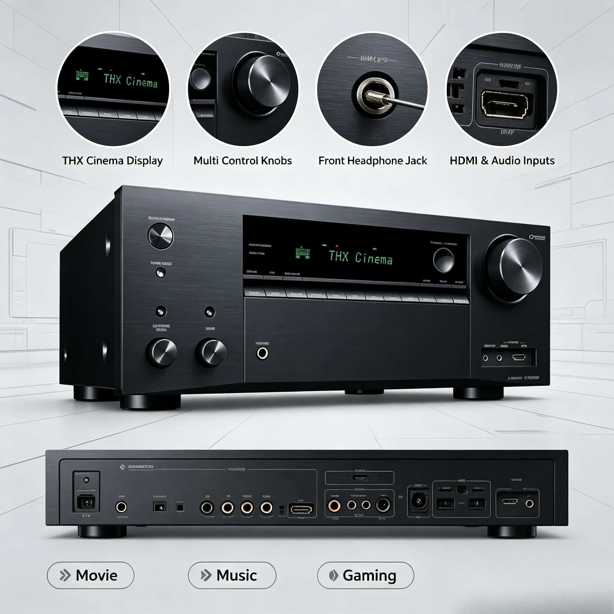 Фото AV-ресиверы TX-SR3100, NR5100, NR6100, NR7100, RZ30, RZ50 с поддержкой 8K HDMI2.1, Dirac Live, THX, Sonos и обработкой звука для домашнего кинотеатра №3