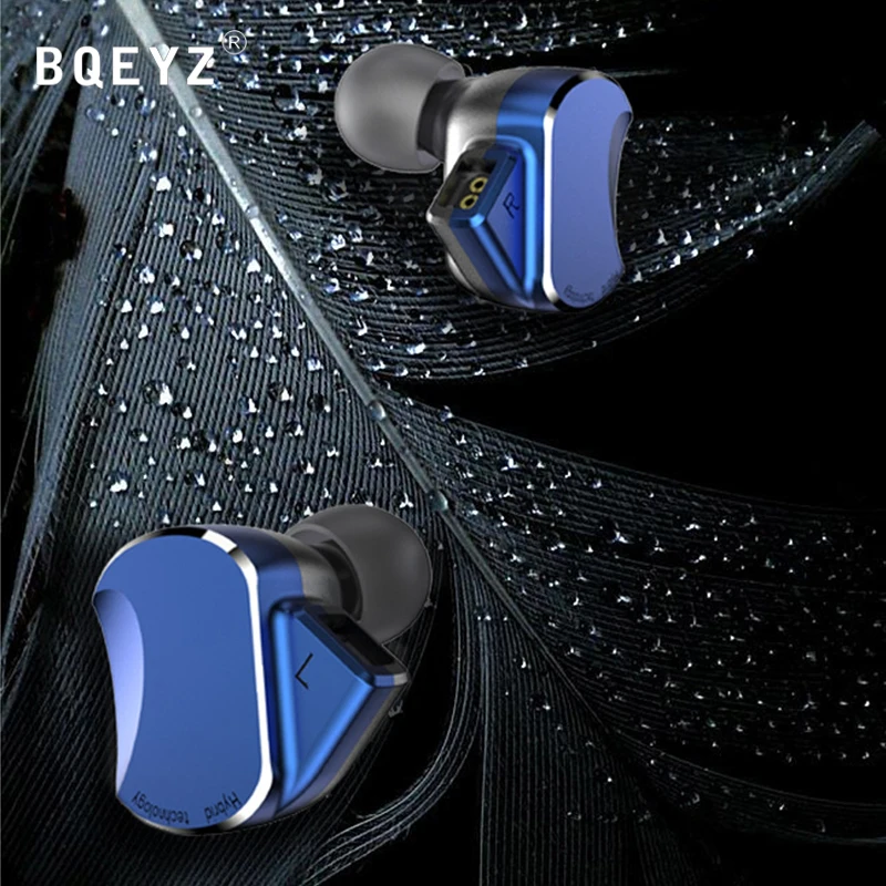 

BQEYZ BQ3 Wired In-Ear HiFi Earphone 10 Dirvers 3BA+2DD Aluminum Monitor with Gold 2 Pin 0.78mm Replaceable Cable HD Microphone