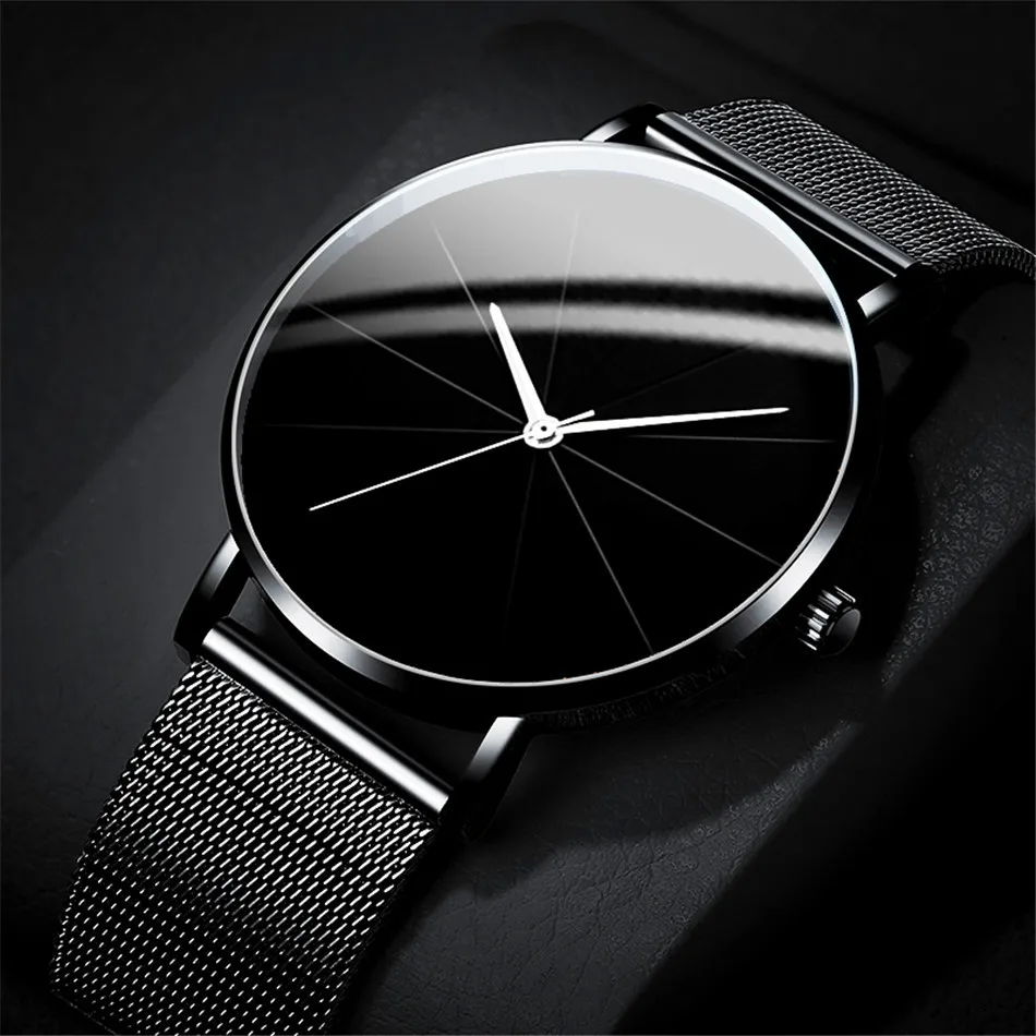 Hot Sale Simple Fashion Men's Watches Vintage Mesh Strap Watches Luxury Business Men's Quartz Watches enlarge