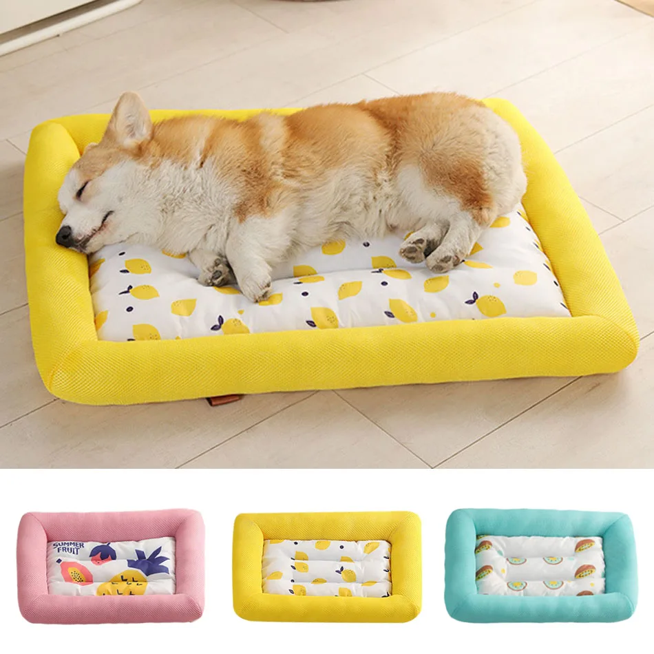 

Pet Cat Dog Bed Mat Summer Puppy Cooling Pad Pet Sleeping Square Cushion Small Medium Dog Cat Bed House Dog Supplies Kennel