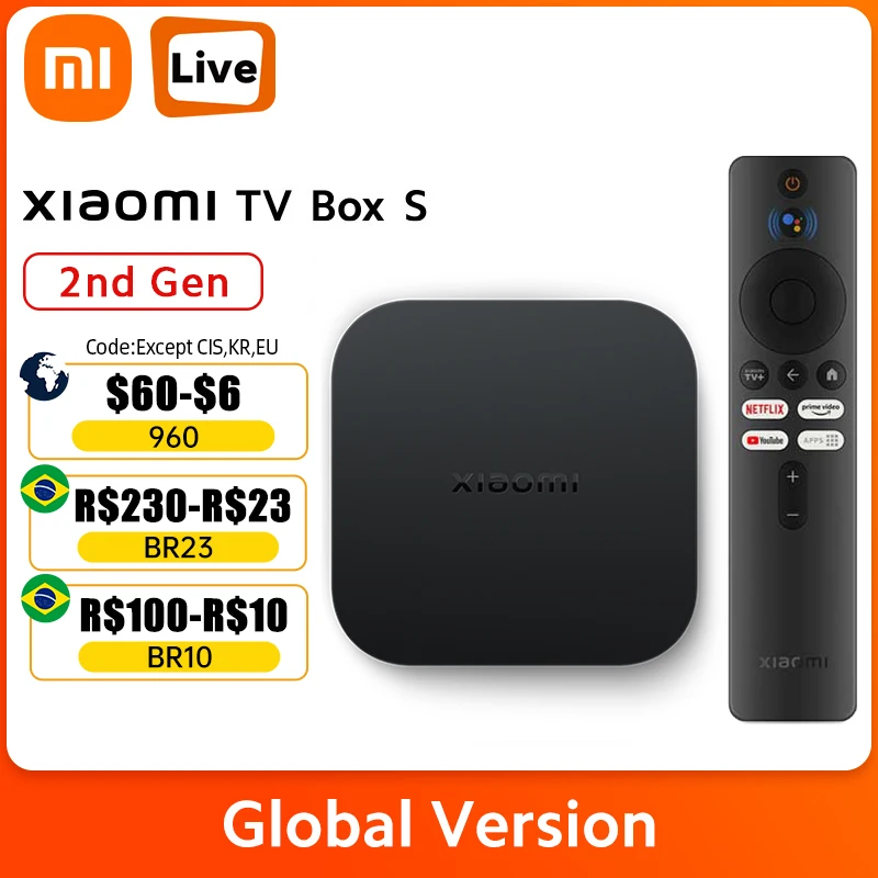 Original Global Version Xiaomi Mi TV Box S 2nd Gen Dolby Vis
