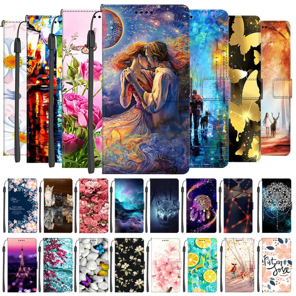 

Leather Wallet Case For Xiaomi Civi 3 Flip Cover na For Xiaomi Civi 2 Mi Play Painted Cute Case Phone Bags Civi2 Card Slot Funda